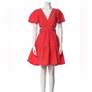 Cinq à Sept Vibrant Red Midi Dress